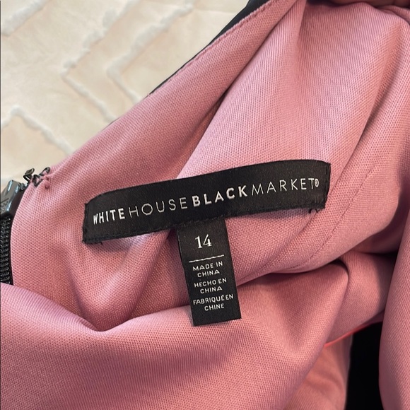 White House Black Market Pink and White Sundress Spaghetti Strap - Picture 2 of 4
